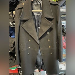 Mens Zara Military style coat LARGE